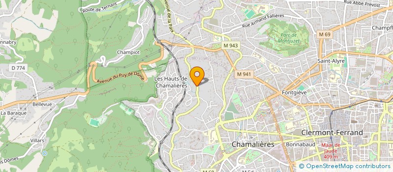localisation de l'entreprise AUVERGNE REAL ESTATE  CHAMALIERES
