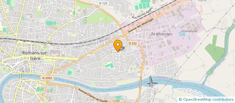 localisation de l'entreprise AUVERGNE RHONE-ALPES CENTRES SOCIAUX à ROMANS-SUR-ISERE