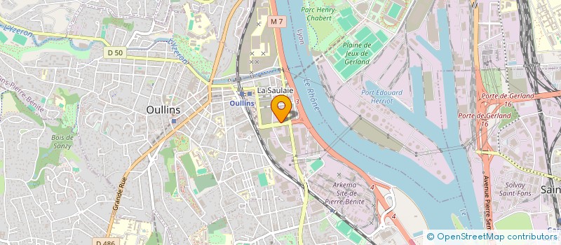 localisation de l'entreprise AUVERGNE RHONE ALPES CONSTRUCTION  OULLINS-PIERRE-BENITE