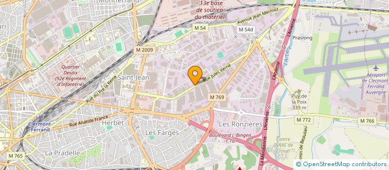 localisation de l'entreprise AUVERGNE SERRURERIE MENUISERIE à CLERMONT-FERRAND