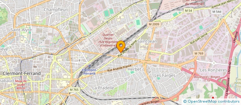 localisation de l'entreprise AUVERGNE SERRURERIE METALLERIE à CLERMONT-FERRAND