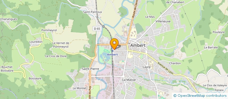localisation de l'entreprise AUVERGNE SYSTEME ENERGIE FLUIDE  AMBERT