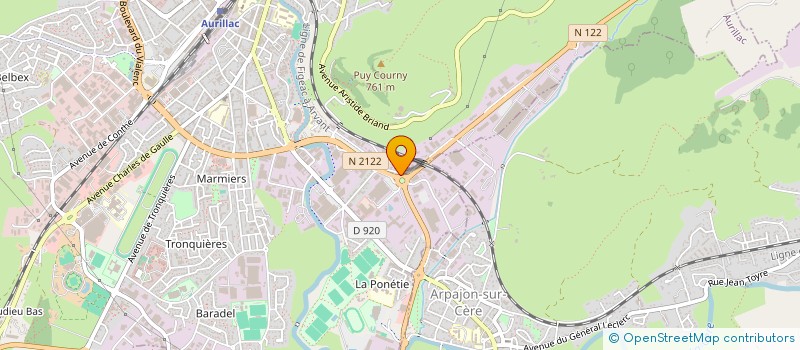 localisation de l'entreprise AUVERGNE TERROIR RESTAURATION à AURILLAC
