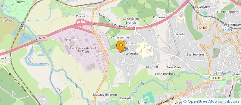 localisation de l'entreprise AUVERGNE TRADI FACADES à THIERS