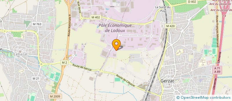 localisation de l'entreprise AUVERGNE TRANS SERVICES à GERZAT