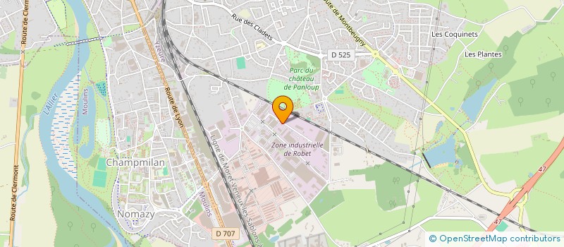 localisation de l'entreprise AUVERGNE TRANSPORTS SERVICES à YZEURE