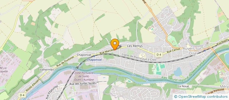 localisation de l'entreprise AUVERS DECORATION PEINTURE  MARINES