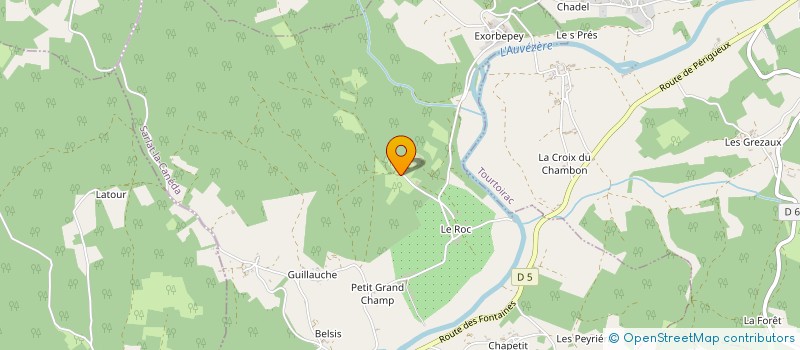 localisation de l'entreprise AUVEZERE NEGOCE à SAINTE-EULALIE-D'ANS