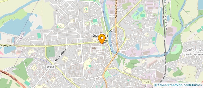localisation de l'entreprise AUX 100 VINS  SOISSONS