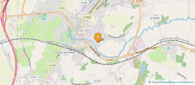 localisation de l'entreprise AUX 2 ROULEAUX  VILLEDIEU-LES-POELES-ROUFFIGNY