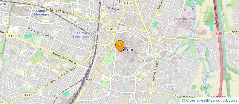 localisation de l'entreprise AUX 4 COINS  COLMAR