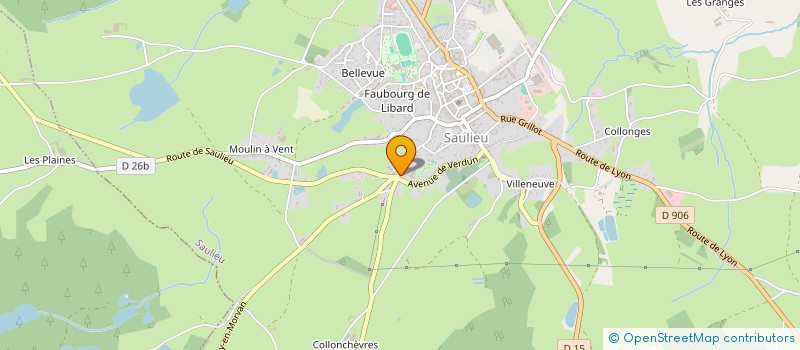 localisation de l'entreprise AUX 4 VENTS à SAULIEU
