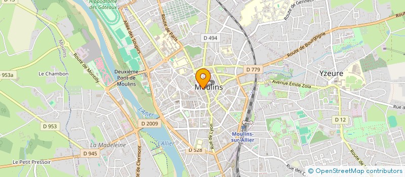 localisation de l'entreprise AUX 7 PLANCHES à MOULINS