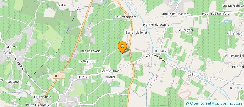 localisation de l'entreprise AUX AMIS CAVALIERS DU BLAYAIS  ST-PAUL