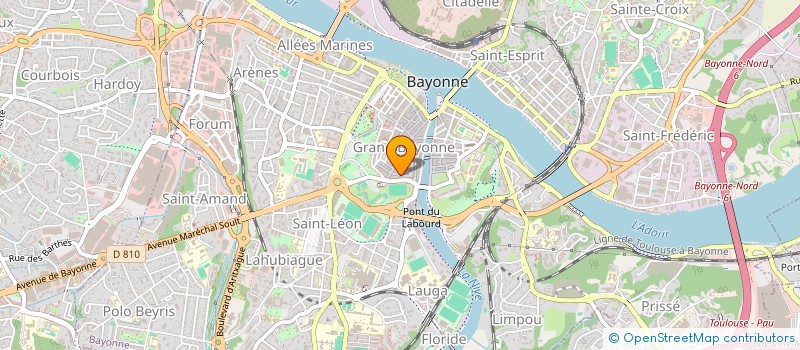 localisation de l'entreprise AUX AMIS DE L'ASPTT à BAYONNE