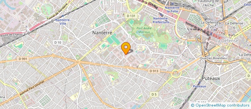 localisation de l'entreprise AUX AMIS DU BILLARD à NANTERRE