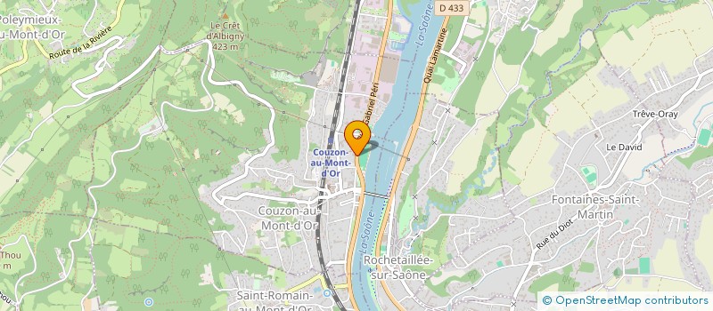 localisation de l'entreprise AUX ANGES  COUZON-AU-MONT-D'OR