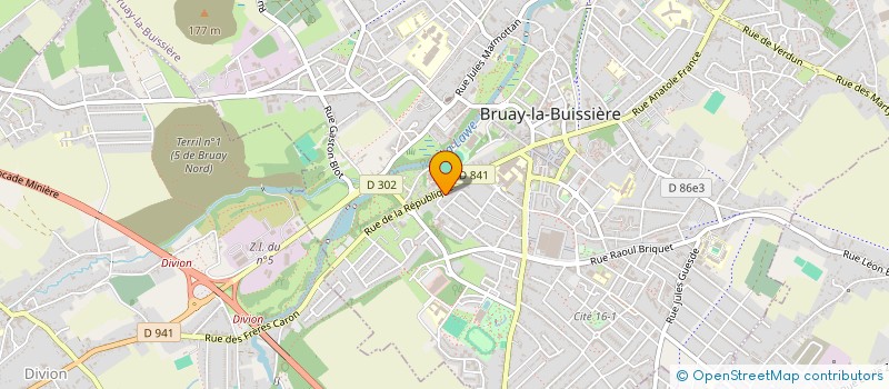 localisation de l'entreprise AUX ARCADES à BRUAY-LA-BUISSIERE