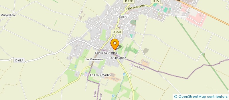 localisation de l'entreprise AUX ARMES DE LA BELLE  BENET