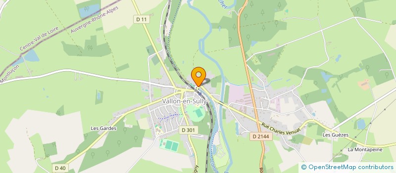 localisation de l'entreprise AUX BABOTEURS à VALLON-EN-SULLY