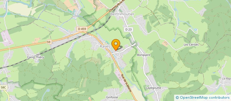 localisation de l'entreprise AUX BEAULIEUX  RAVES