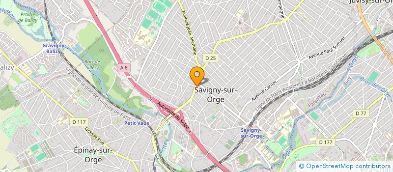 localisation de l'entreprise AUX BEAUX FRUITS à SAVIGNY-SUR-ORGE