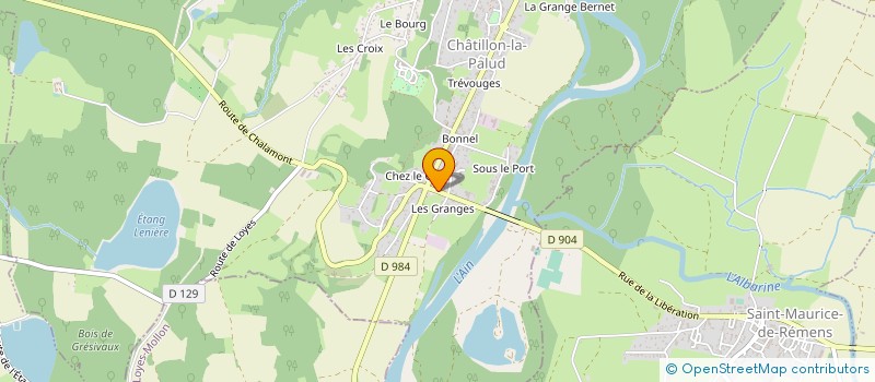 localisation de l'entreprise AUX BERGES DE L'AIN à CHATILLON-LA-PALUD