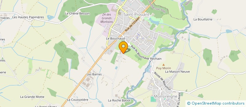 localisation de l'entreprise AUX BERGES DU LAC à CHANTONNAY