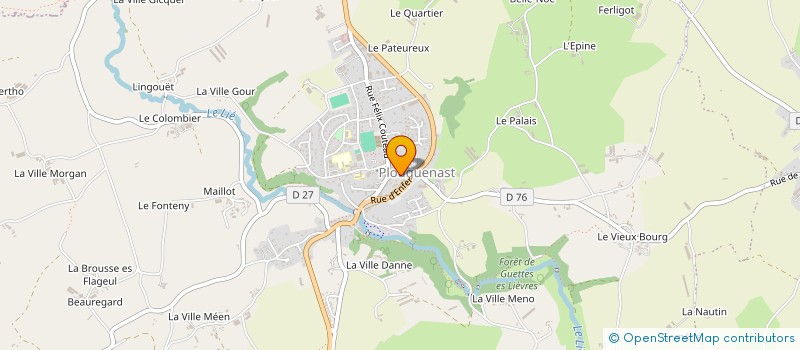 localisation de l'entreprise AUX BERGES DU LIE  PLOUGUENAST-LANGAST