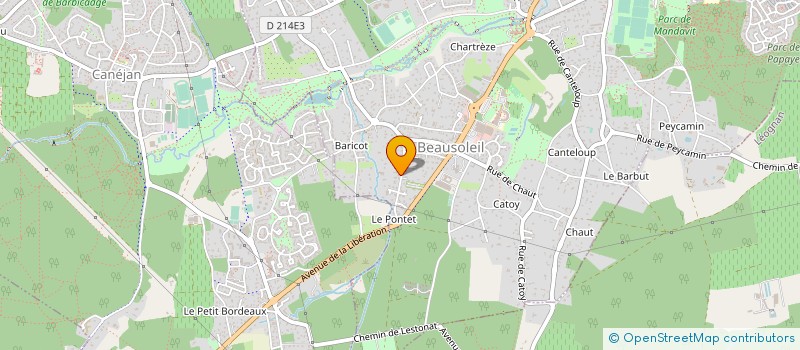 localisation de l'entreprise AUX BLANCHISSEURS ASSOCIES à GRADIGNAN