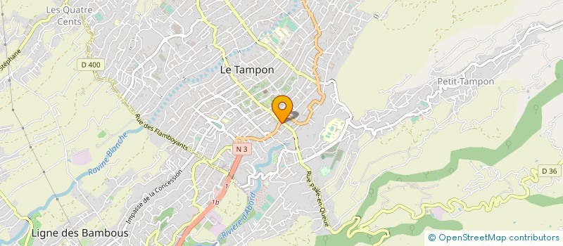 localisation de l'entreprise AUX BONNES AFFAIRES à LE TAMPON