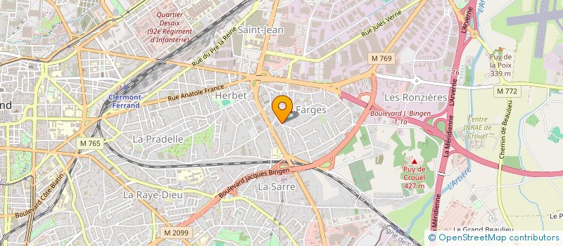 localisation de l'entreprise AUX BONS FROMAGES  CLERMONT-FERRAND