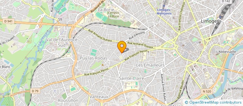 localisation de l'entreprise AUX BONS SOINS INFIRMIERS à LIMOGES