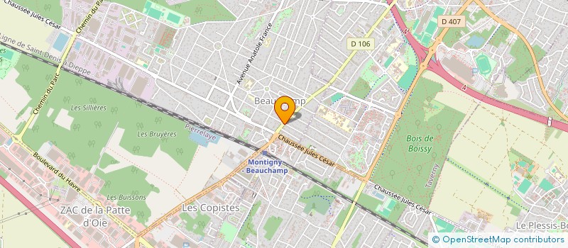 localisation de l'entreprise AUX BONS VINS  BEAUCHAMP