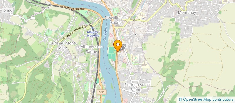 localisation de l'entreprise AUX BORDS DE SAONE à FLEURIEU-SUR-SAONE