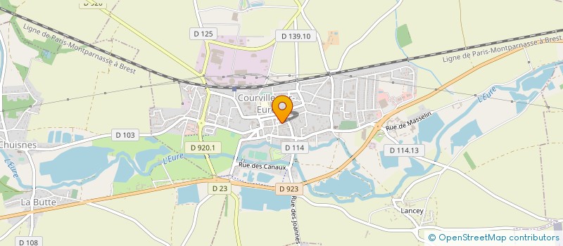 localisation de l'entreprise AUX CADEAUX FLEURIS à COURVILLE-SUR-EURE