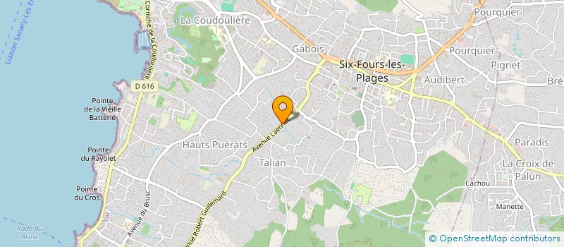 localisation de l'entreprise AUX CALUTS à SIX FOURS LES PLAGES
