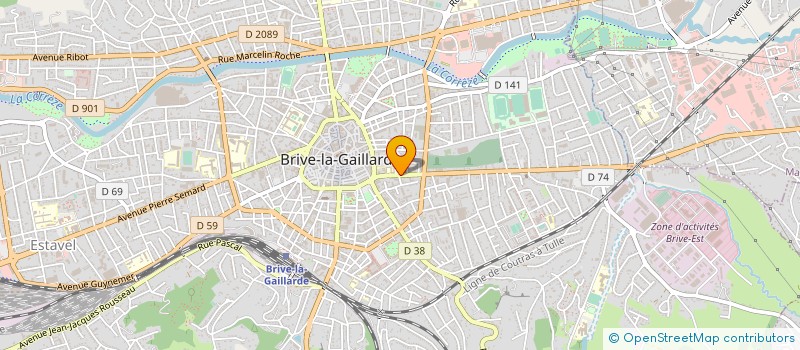 localisation de l'entreprise AUX CANAPES SUR MESURE à BRIVE-LA-GAILLARDE