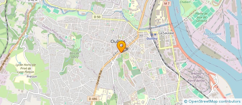 localisation de l'entreprise AUX CHAMPS DU PAIN à OULLINS-PIERRE-BENITE