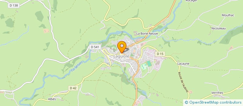 localisation de l'entreprise AUX CHAUSSURES D'EVA  LAGUIOLE