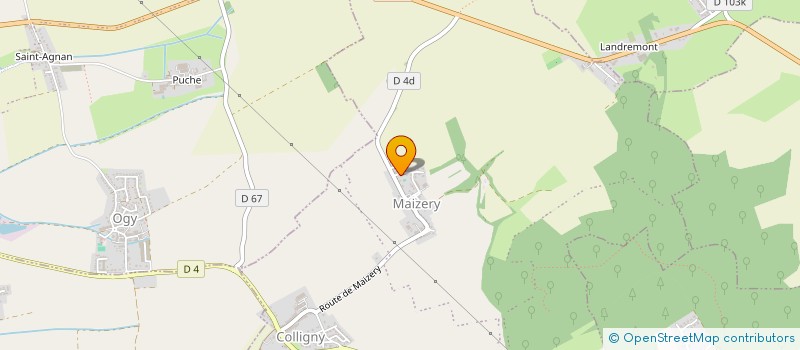 localisation de l'entreprise AUX CHENES  COLLIGNY-MAIZERY