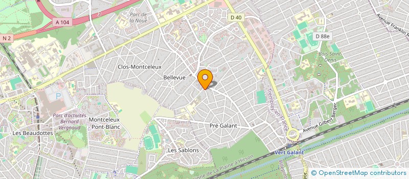 localisation de l'entreprise AUX CISEAUX D'OR à VILLEPINTE