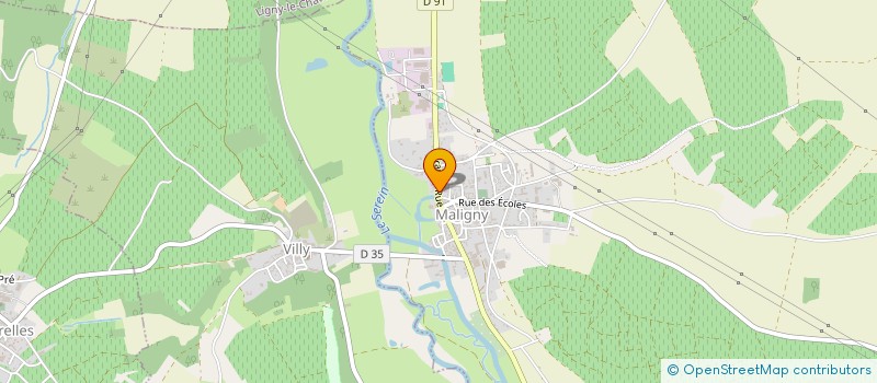 localisation de l'entreprise AUX COEURS DES ETOILES  MALIGNY