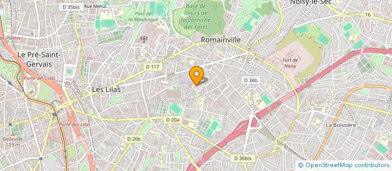 localisation de l'entreprise AUX COULEURS DE L'AFRIQUE (A.C.A)  ROMAINVILLE