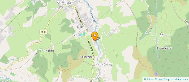 localisation de l'entreprise AUX COULEURS DE LA TERRE  SAINT-PAUL-EN-JAREZ