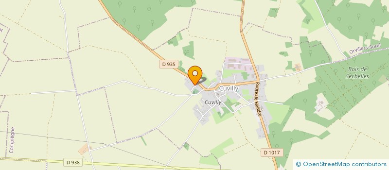 localisation de l'entreprise AUX COURS D'ELO à CUVILLY