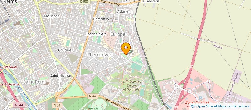 localisation de l'entreprise AUX CROISSANTS CHAUDS à REIMS