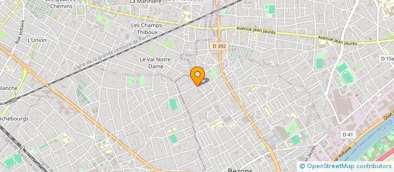 localisation de l'entreprise AUX CROISSANTS D'OR à BEZONS