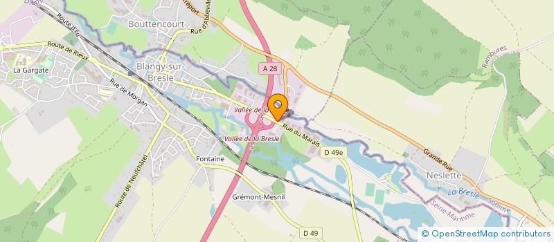 localisation de l'entreprise AUX CYGNES D'OPALE  BLANGY-SUR-BRESLE