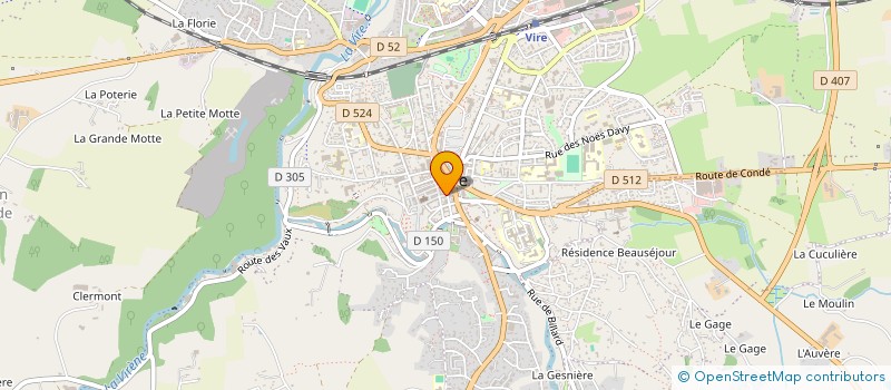 localisation de l'entreprise AUX DECORS DE LA TOUR  VIRE-NORMANDIE